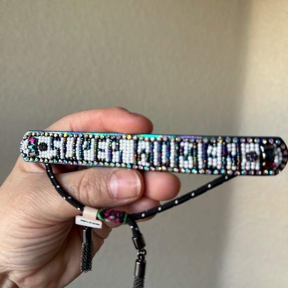 Super women Rebecca Minkoff beaded leather bolo bracelet - Picture 6 of 7